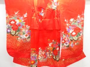 花車模様子供着物（長襦袢付き）